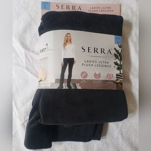 NWT Black faux velvet leggings